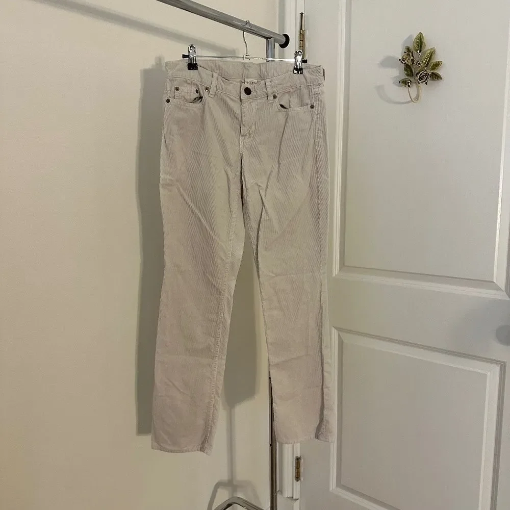 J. Crew Corduroy Off-White Jeans - Picture 2 of 6